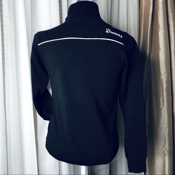 Forty Seven Brand Milwaukee Brewers MLB cotton licensed stadium jacket black M - Picture 7 of 7